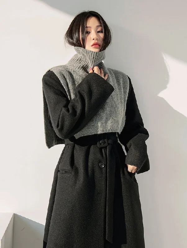 Weekend Deals to Make You Smile E2889 Turtleneck Knit Vest