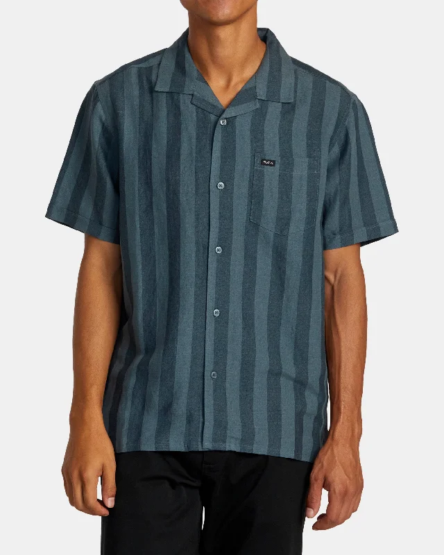 Love Stripe Short Sleeve Shirt - Petrol Blue