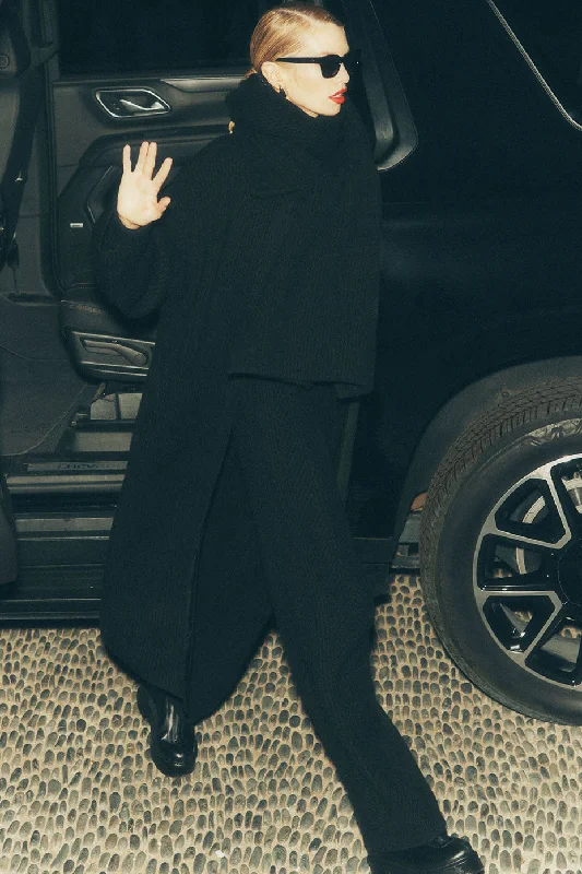 Overstock Winter Magic Cashmere Wide Leg Pant - Black