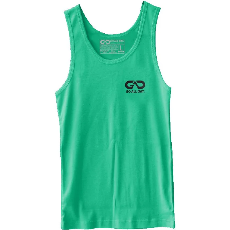 Markdown Sale GO ALL DAY® Unisex Tank (Kelly Green) Small Logo