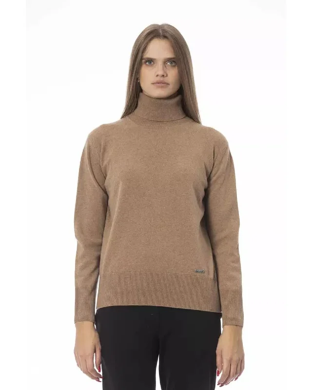 New Deals Baldinini Trend Women's Beige Wool Sweater - 46 IT