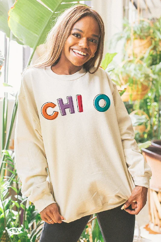 While Supplies Last Chi Omega Stencil Crewneck