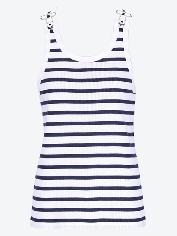 Buy More, Save More Ribbed mariniere tank top
