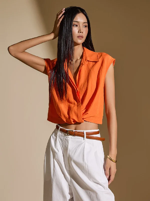 Year-End Sale S657 Linen Twist Shirt
