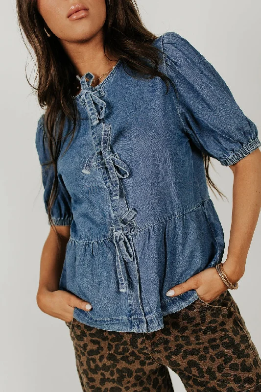 Today Only Mia Denim Top