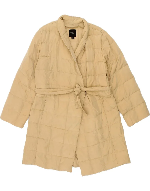 Final Clearance MAX MARA Womens Weekend Padded Coat UK 12 Medium Beige Polyamide