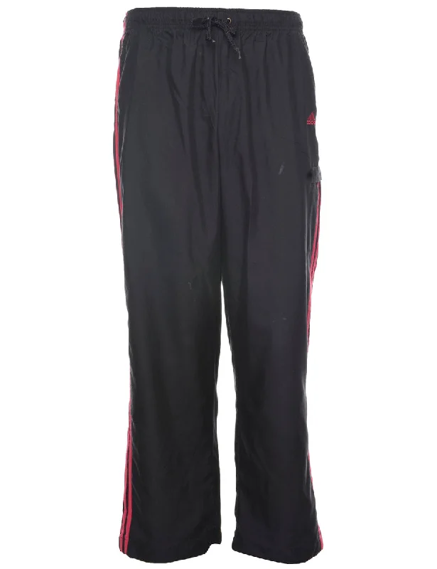 Adidas Black & Pink Contrast Track Pants - W32 L32