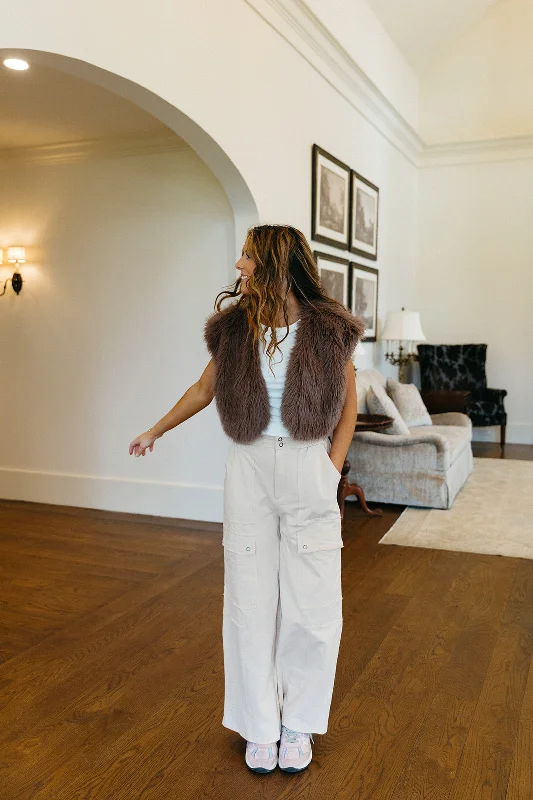 Stock Up and Save Foxy Fur Vest - Mocha