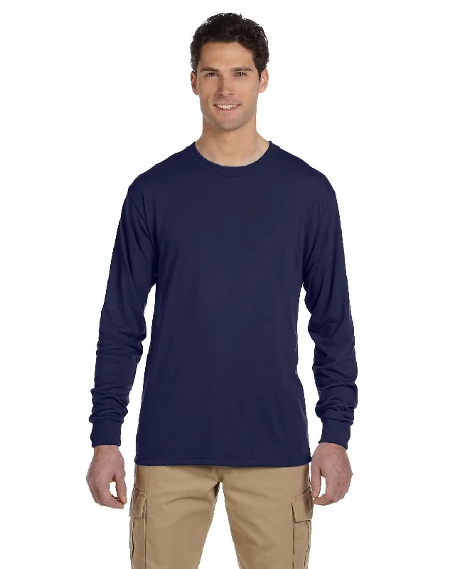 Jerzees 100% Polyester Long Sleeve T-Shirt | J Navy