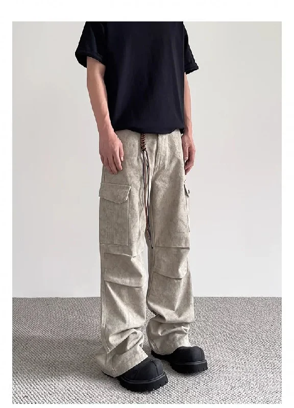 Large Pocket Pleats Cargo Pants