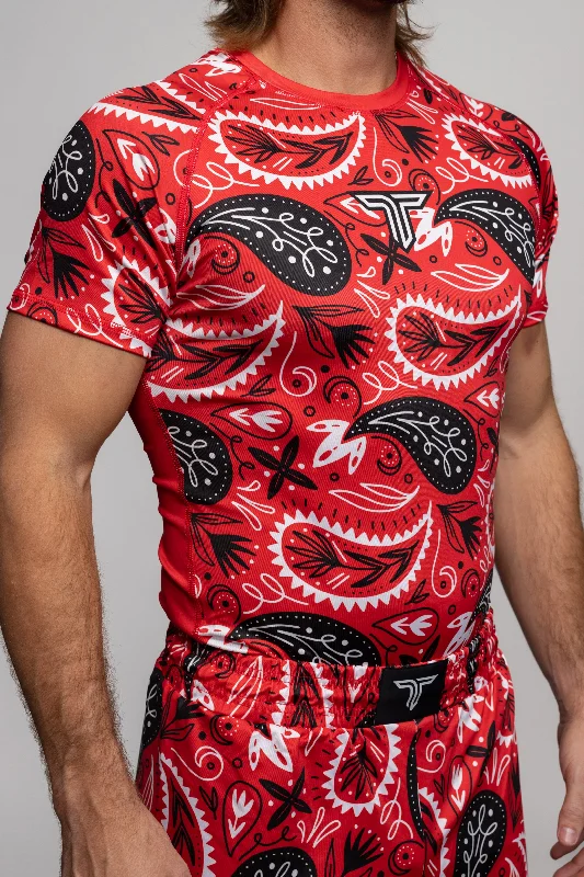 Bandana Short-Sleeve Rashguard - Red