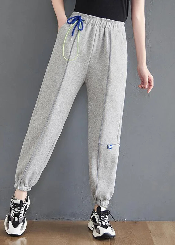 Bonus Savings French Spring Fall Fashion Gray Shape Pants