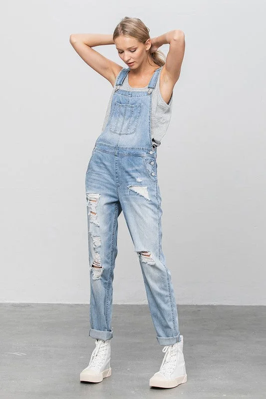 Weekend Bargains Galore Insane Gene Heavy Body Premium Destroyed Denim Overalls