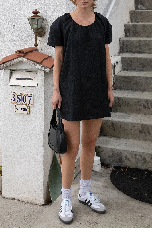 Value Deals 100% LINEN BOXY MINI DRESS