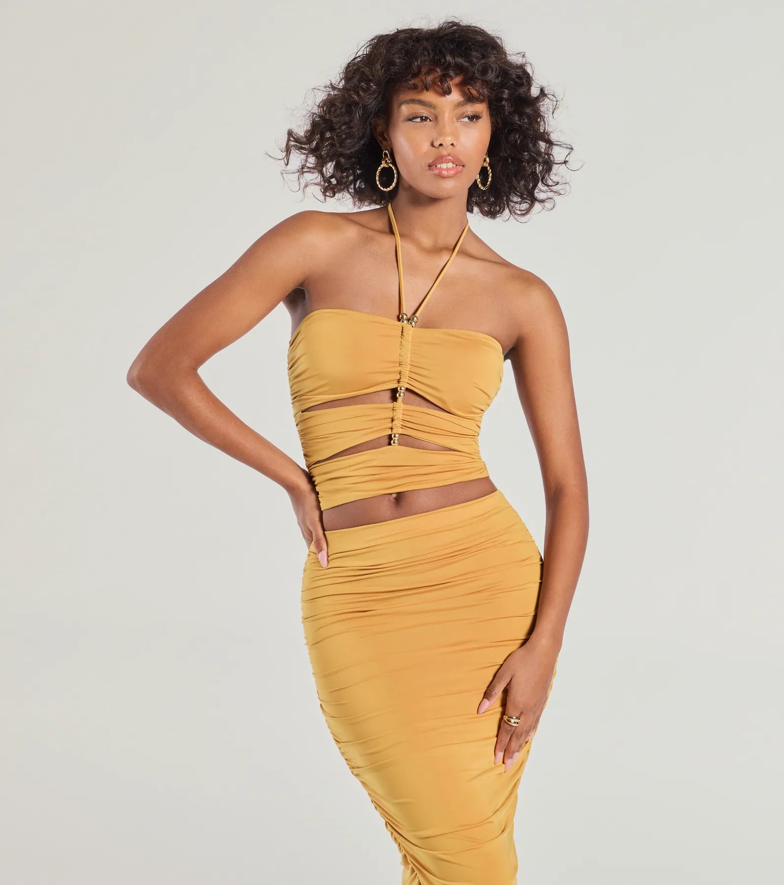 Deal Zone Coastal Escape Cropped Halter Top