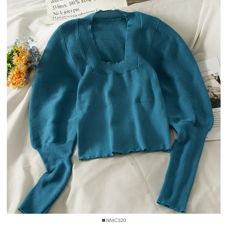 Today Only New long sleeve versatile tight solid bottomed top  1833