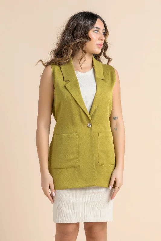 Special Buy Lime Graceful Crepe Essence Vest