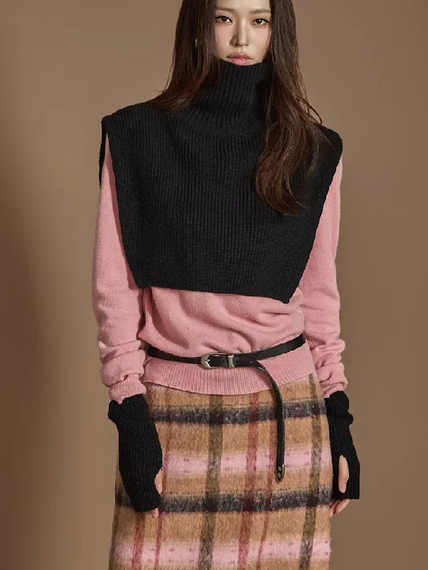 Weekend Discounts You Deserve E2889 Turtleneck Knit Vest