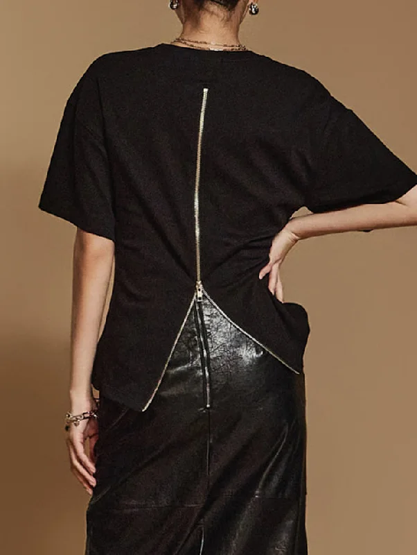 Weekend Offers That Tempt E3549 Back Zipper Top