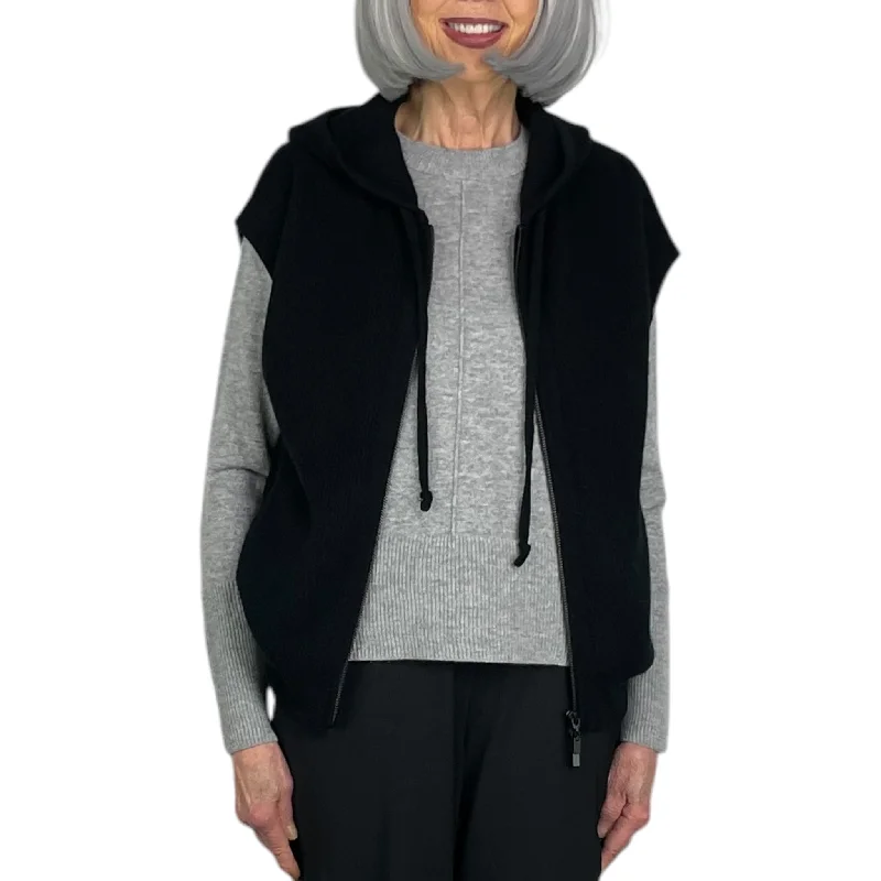 Discount Mania SLEEVELESS RIBBED HOODIE