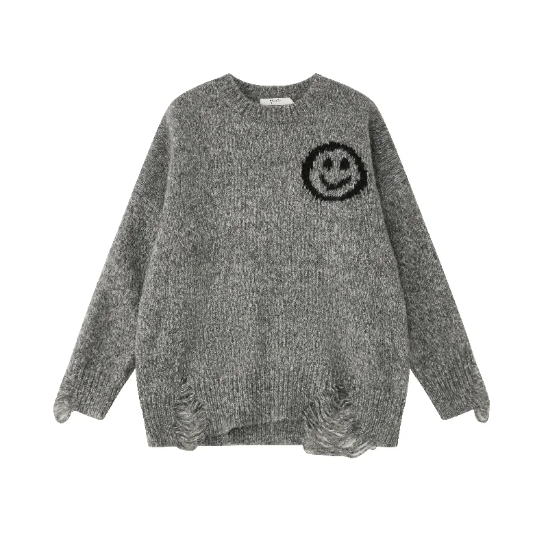 New Deal 3624D Smiley Face Sweater