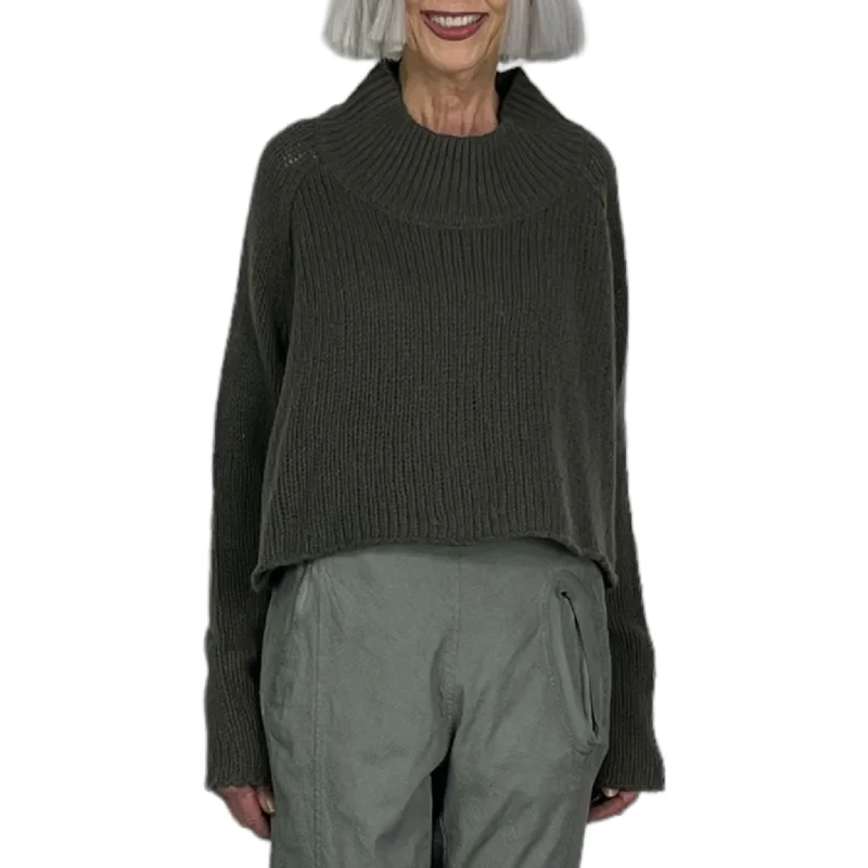 Extra Savings STAND RIB NECK CROP SWEATER