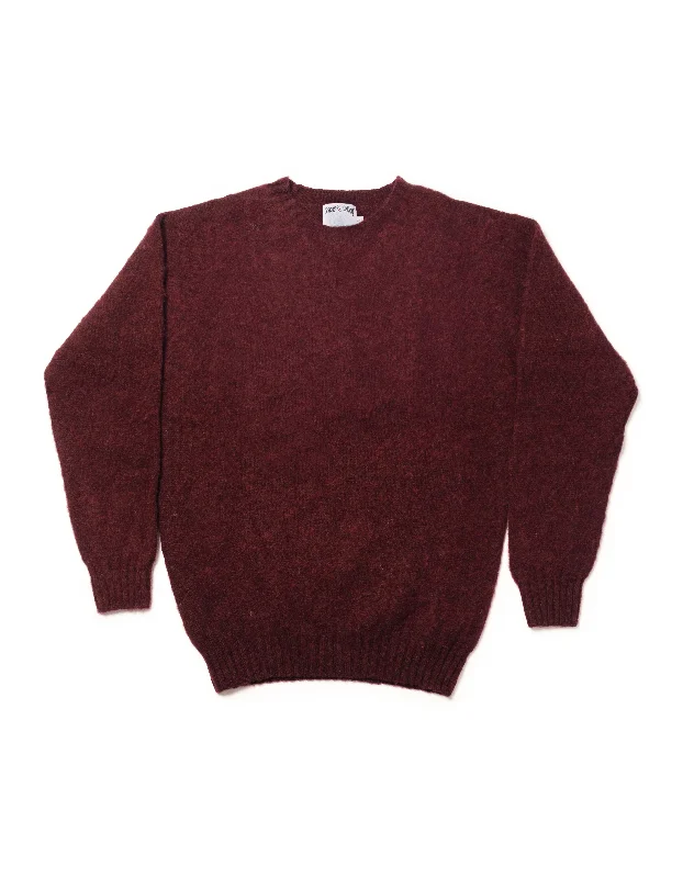 SHAGGY DOG SWEATER BURGUNDY - TRIM FIT