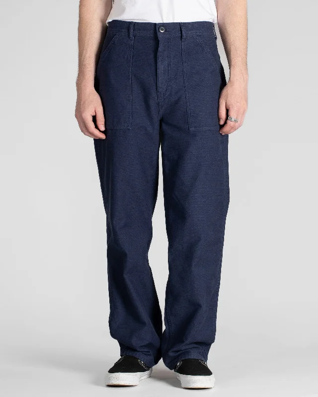 Stan Ray Fat Pant Loose Fit Fatigues - Navy Sateen