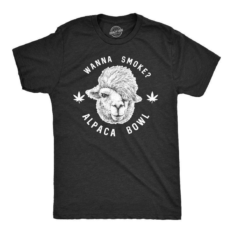 Wanna Smoke Alpaca Bowl Men's T Shirt